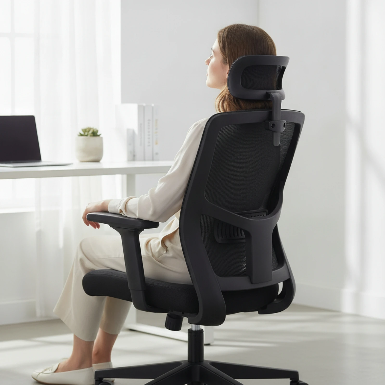 Replacement Headrest Ergonomic Office Chair Headrest Chair Head Support Black for Gamers, Study