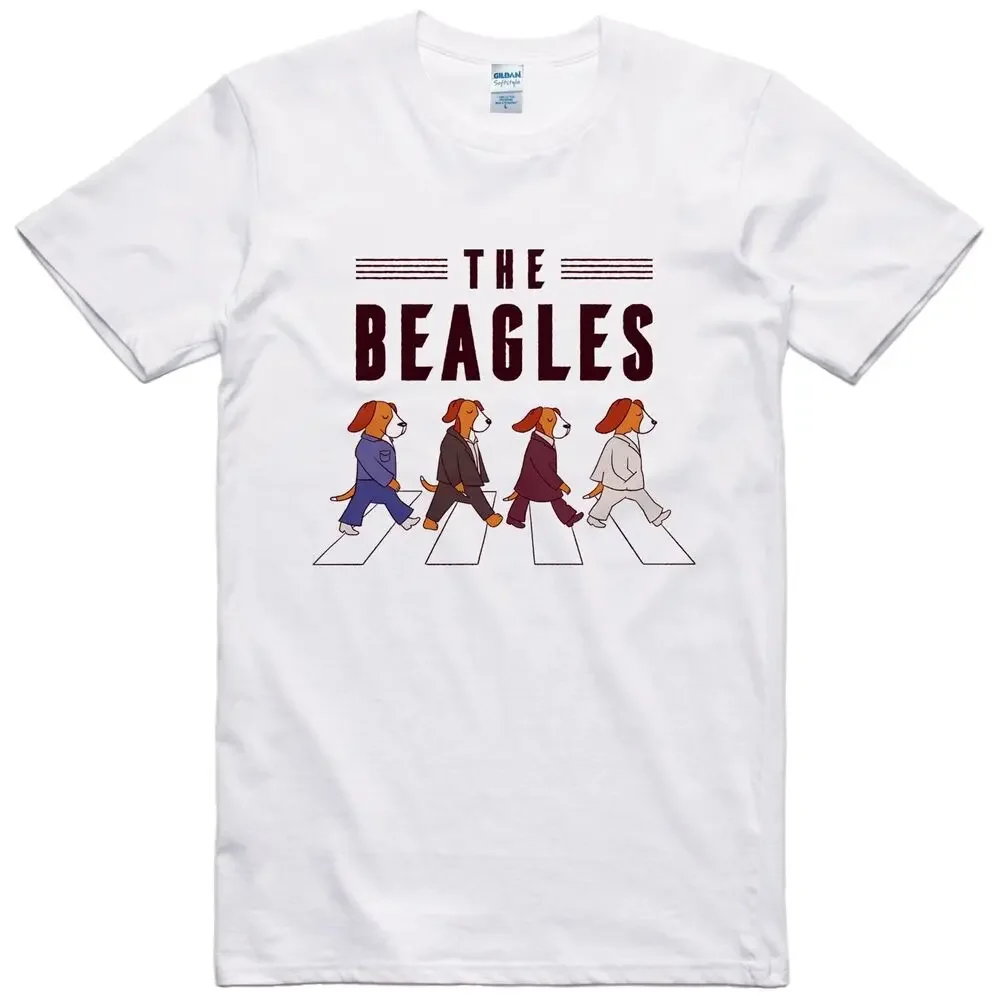 Camiseta Divertida The Beagles Música Parodia  de Algodón Anime Graphic T-shirts for Men Clothing Women