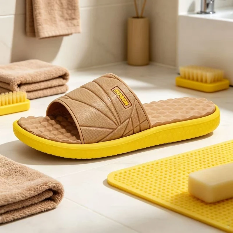 

Summer Men Big Size Indoor EVA Massage Slippers Men's Slides House Room Home Shoes Soft Slipers Chausson Homme Pantoufle 46 47