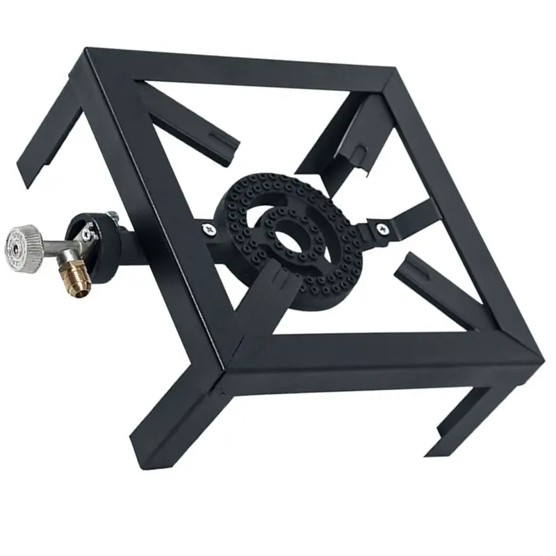 ABRU-Outdoor Cooker Cast Iron Stove Gas Boiling Ring Large LPG Stove Portable Fire Control Stove Iron Frame