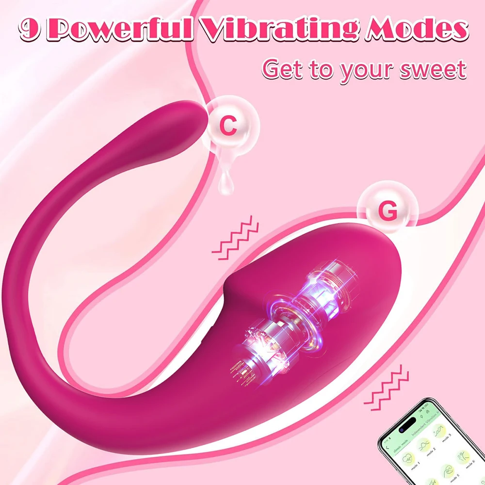 

Female Wireless G Spot Vibrator App Bluetooth Control Vibrating Egg 9 Vibration Clitoral Stimulator Wearable Panty Masturbator