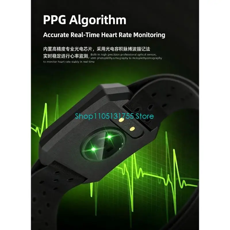K0EF Rechargeable Heart Rate Armband with Display for Cycling Running Gym Workouts