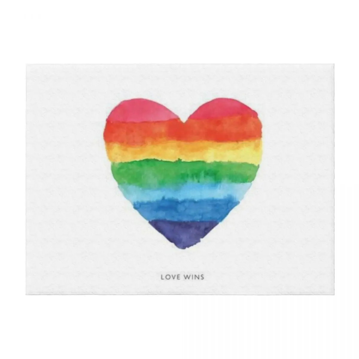 

Love Wins Watercolor Rainbow Heart Throw Blanket Blankets For Baby christmas gifts Decorative Beds Hairy Blankets