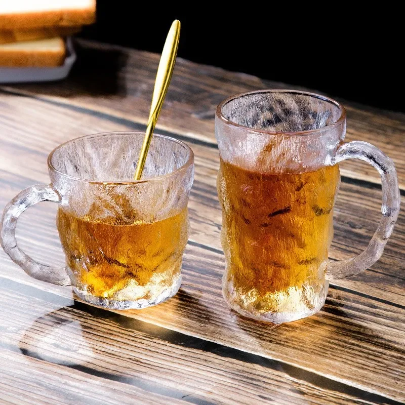 300-330ml Japanese Glacier Cold Glass Office Coffee Cup Creative Beer Glass Drink Cup for Home