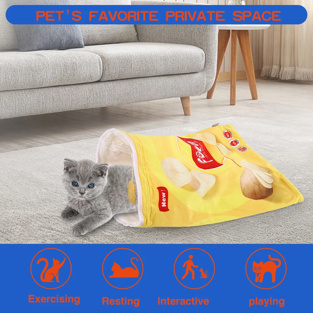 6 Halloween Gourmet Muster Designs Katzen tunnel Spielzeug, Katze Geburtstags geschenk, zusammen klappbare interaktive Katze Drill Bag Haustier Spielzeug – Detail 10
