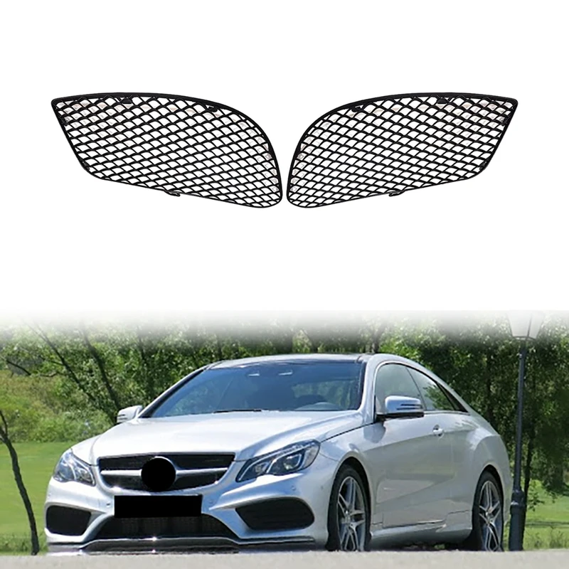 Car Front Grille Grill Lower Bumper Fog Light Cover Trim For Mercedes Benz E-Class W207 E200 E300 2013-2016