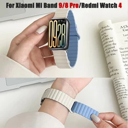 Magnetic Silicone Band For Xiaomi Mi Band 10Pro 9Pro 8Pro Correa Belt For Redmi Watch 4 5 6 Sport Wristband Bracelet