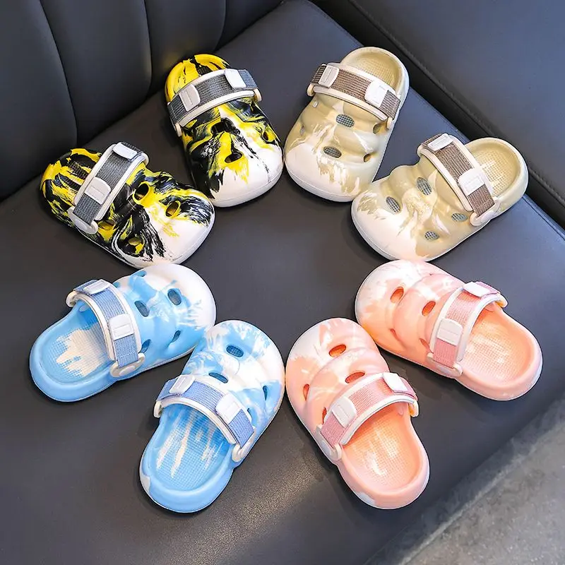 

EVA Children's Slippers Female Summer Little Girl Cartoon Cute Indoor Non-slip Soft Bottom Parent-child Girl Sandals Boy