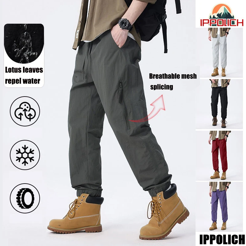 

Spring Men Lightweight Hiking Pants Outdoor Windproof Waterproof Mountaineering Pant Breathable Durable Rock Climbing Trousers