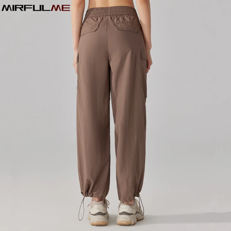 Women Jogger Pants Loose Sport Pant Resisting Wind & Rain Sweatpants Drawstring Running Trousers Gym Fitness Harem Pant For Yoga