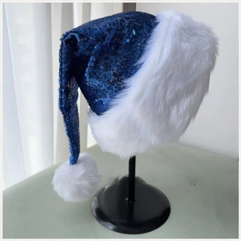 Chapéu festa com lantejoulas brilhantes, fantasia papai noel, chapéu fantasia festa para mulheres