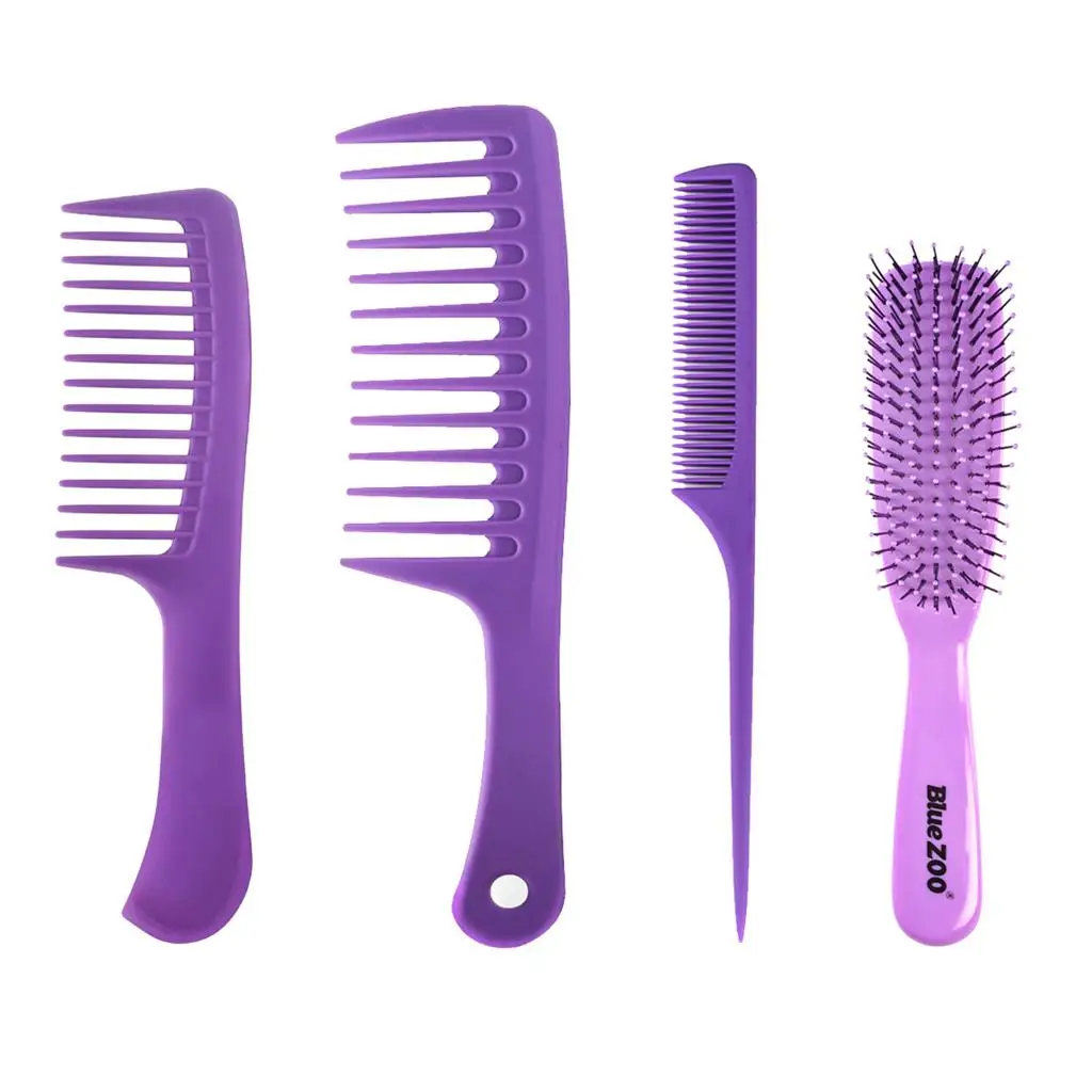 

Antistatic Hair Styling Comb Set Wide Tooth and Fine Teeth Professional Beauty Salon Material for Hairdressing and Home