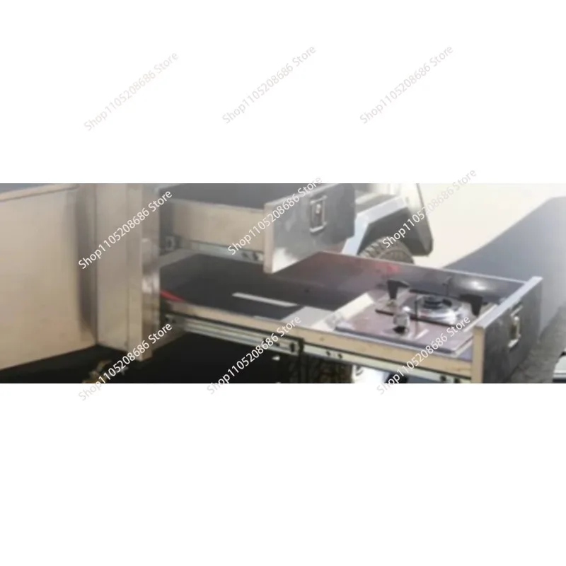 Heavy Duty Slide Rail, Industrial Locking Caravan Drawer Slide Rail, Three Sections of Damping Buffer Base