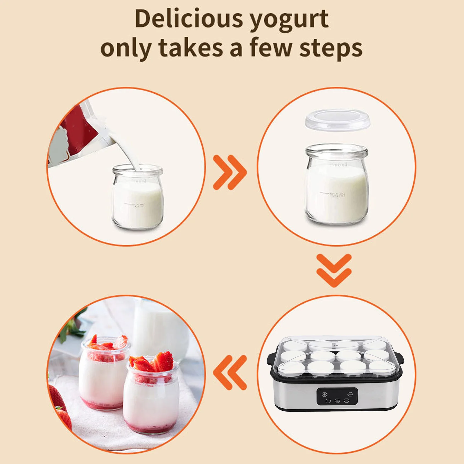 110 فولت/220 فولت صانع الزبادي التلقائي 0-48h الموقت قابل للتعديل درجة الحرارة صانع الزبادي الآيس كريم صانع بودنغ مع 12 قطعة أكواب 180 مللي