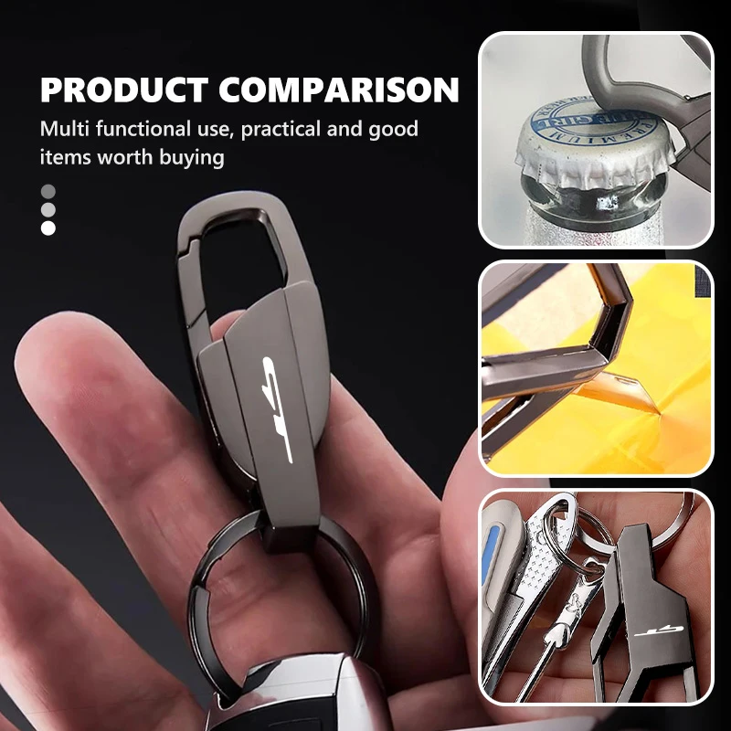 Car Emblem Keychain Alloy Key Ring Key Pendant Accessories For KIA GT Sorento Stinger Soul Spectra Ceed Sportage Picanto view 5