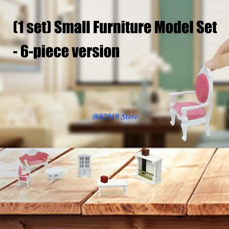 

Q0KB Кукольный дом Гостиная Миниатюрная модель мебели Набор для детей Творческая модель для игр и рукоделия Проектная сцена