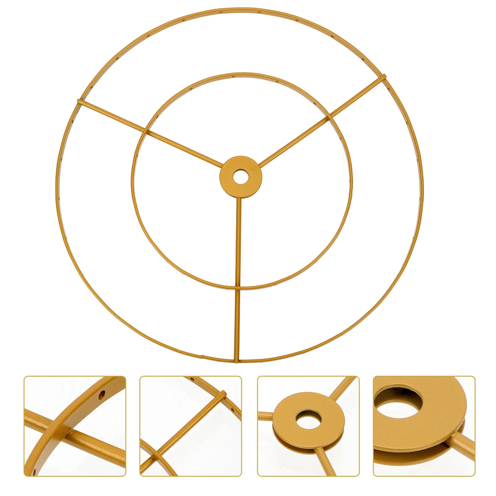 E27 إطار الثريا لتقوم بها بنفسك عاكس الضوء حامل مادة حديدية قوية ديكور المنزل عاكس الضوء قوس إطار ضوء السقف #4