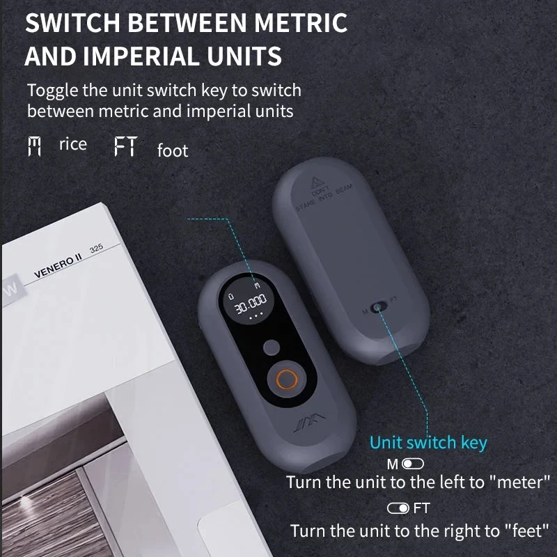 Imagem -02 - Xiaomi-jimihome Medidor de Distância a Laser Portátil Régua de Medição Infravermelha Ferramentas de Instrumentos em Nível de Alta Precisão 30m Jm-g2501