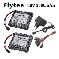 4.8V 3500mah NiMH Battery with Charger For Rc Electric toys Cars Trucks Tanks Robots Ni-MH AA 4.8V 3000mah Rechargeable Battery