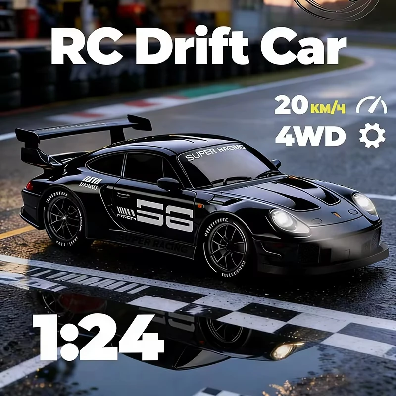 4WD RC Car 2.4G High Speed Drift Racing Truck RTR Remote Control Vehicle Electric Toy Gift for Kids Boys Children