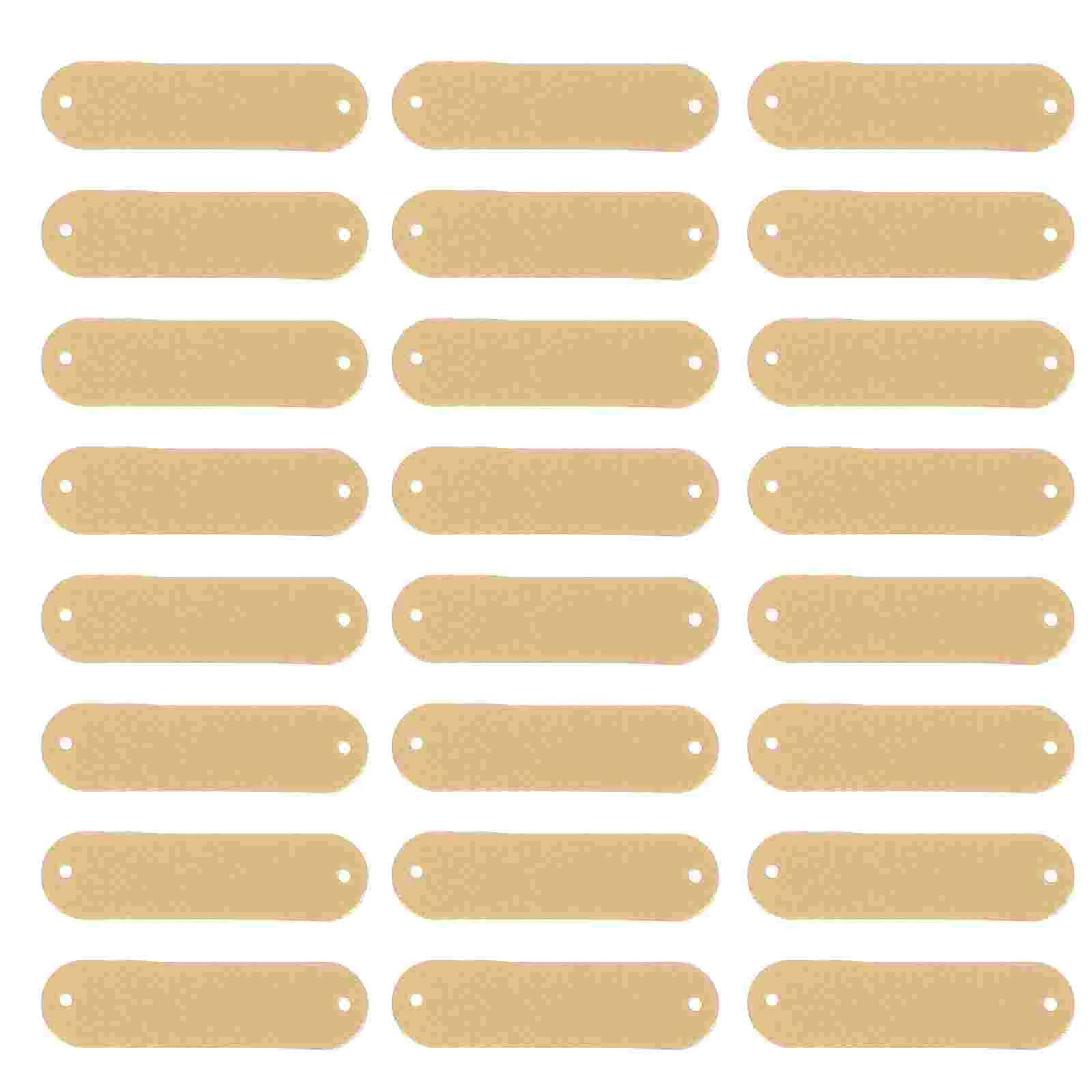 

100 Pcs Black Cap Blank Label Clothing Hat Indentation Circle Animal Pu Labels Yellow Tags
