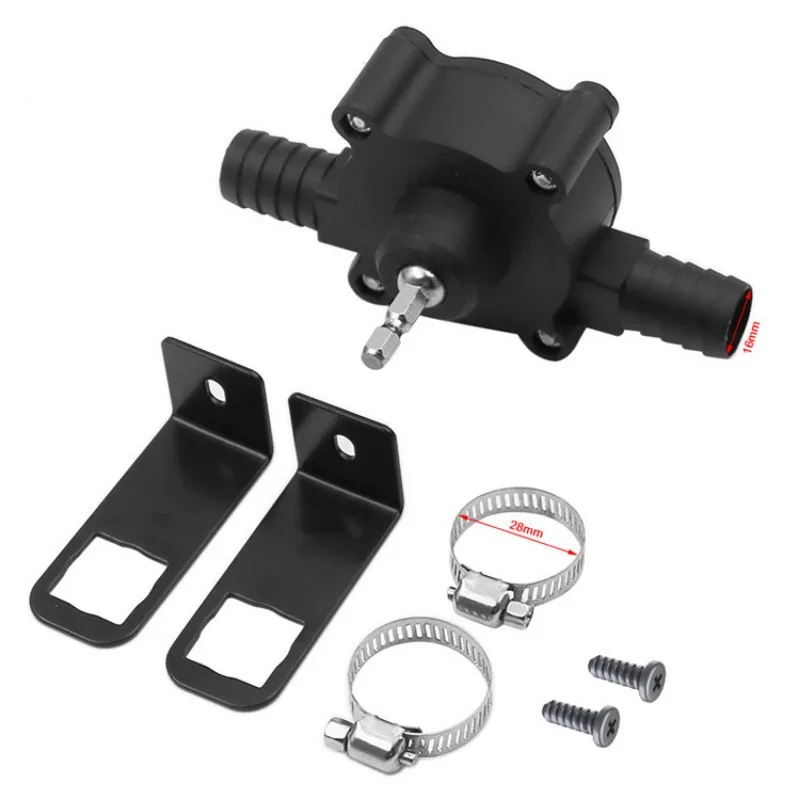 1set Electric Drill Powered Water Pump 16mm ID 19mm OD Self Priming Centrifugal Oil Transfer Pump Portable Hose Tool