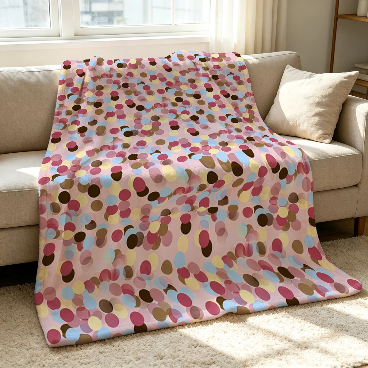 Confetti Joy Blanket Soft Cozy Throw for Sofa Bed Festive Holiday Decor Gift for Kids and Adults,Lightweight and Warm