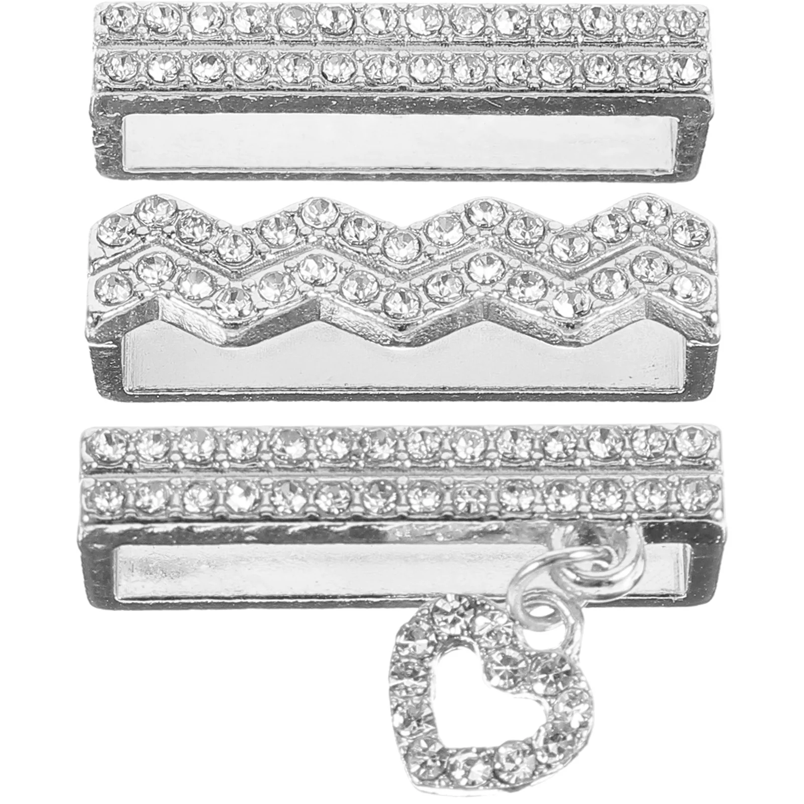 3 stuks horlogeband bedels siliconen ringen premium metaal duurzame decoratieve smartwatch band strass accessoires