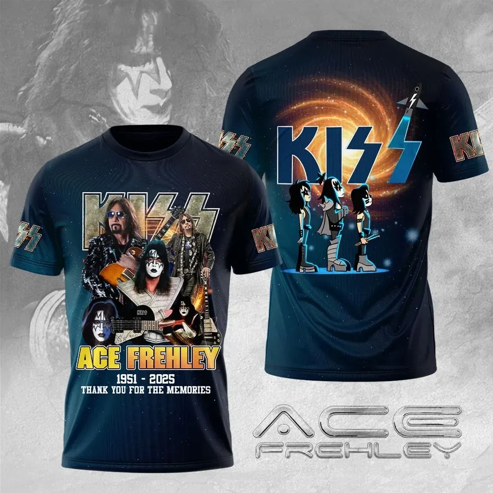 

Футболка Ace Frehley 1951-2025 Спасибо за воспоминания 3D-одежда