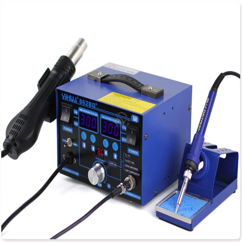 862BD+ โทรศัพท์มือถือ Rework Station Desoldering Machine สําหรับซ่อมเมนบอร์ด