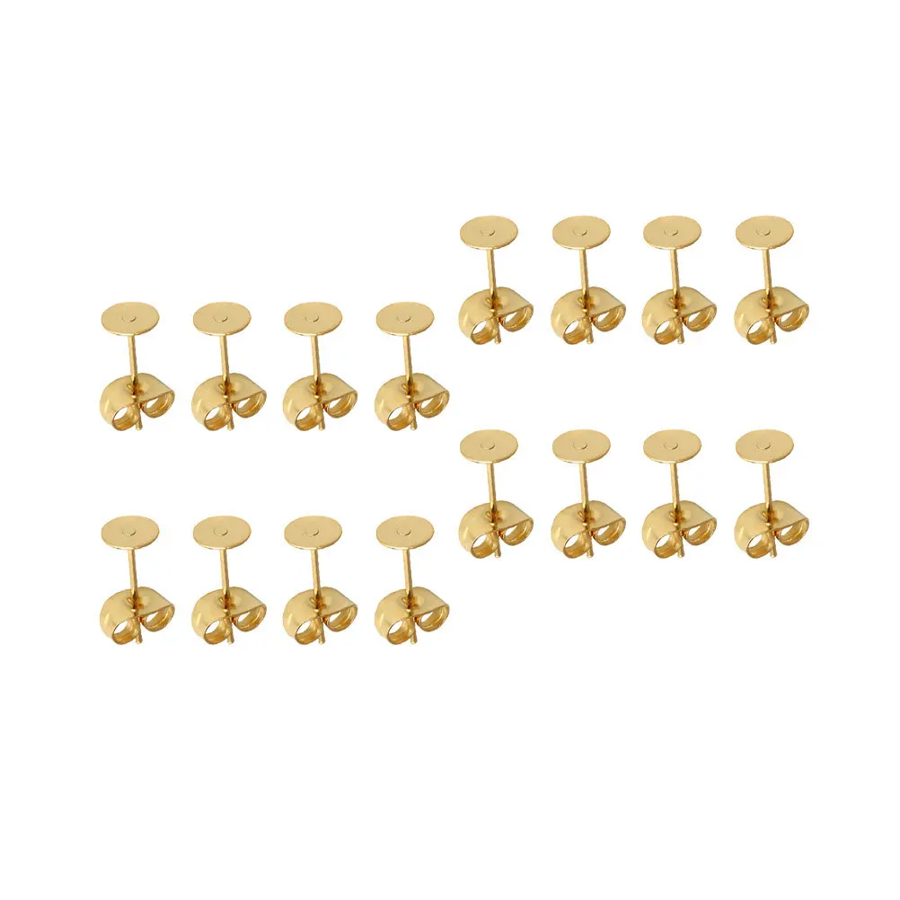 25 Paia di Fermagli per Orecchini in Acciaio Inossidabile, Supporti di Sicurezza Piatti Resistenti alla Corrosione, Accessori per Gioielli Fai-da-Te e Creazioni Artigianali