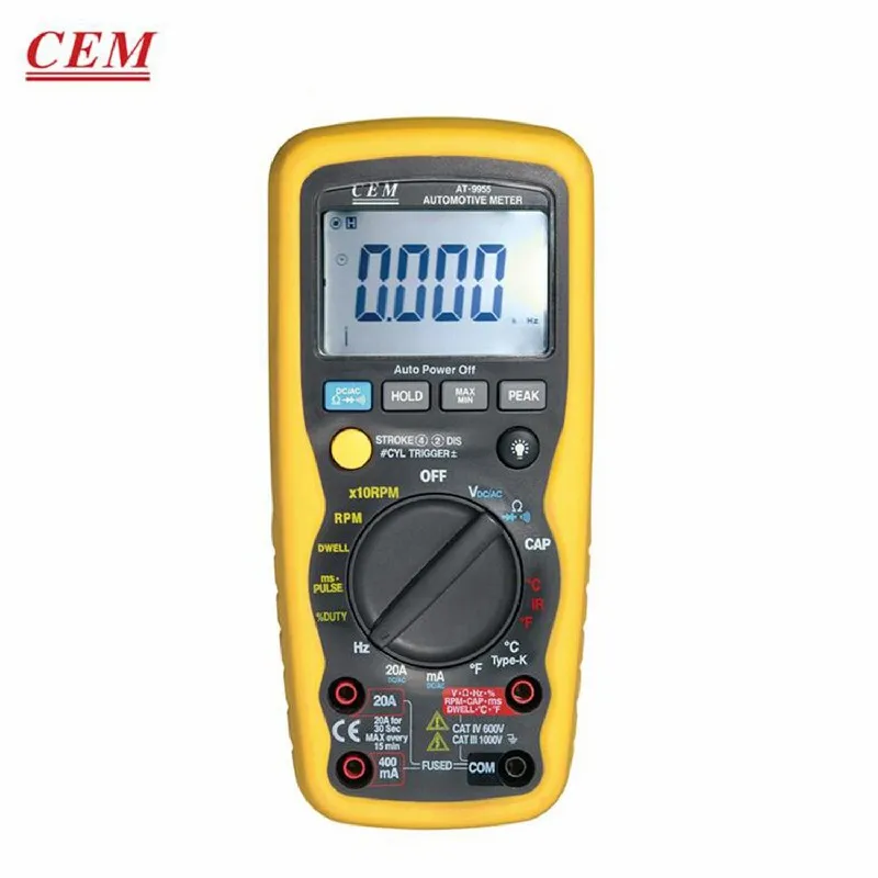 Professional Automotive Digital Multimeter with LCD Display Multifunctional Testing Equipment for Car Maintenance