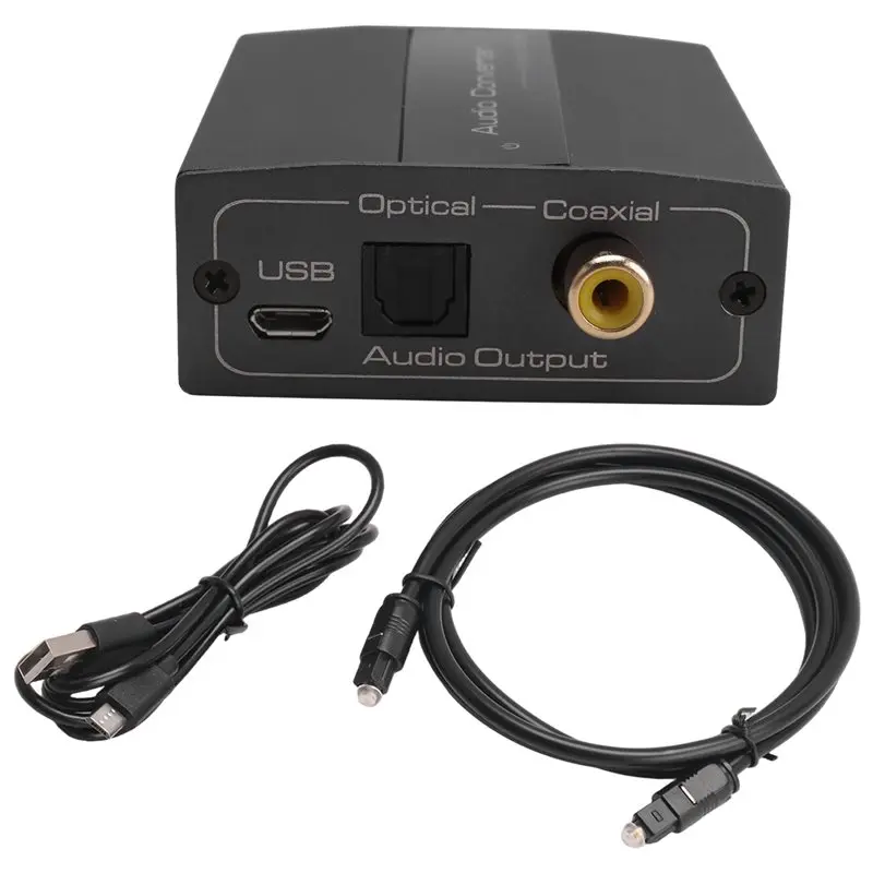 Analog To Digital Audio Converter RCA To Optical With Optical Cable Audio Digital Toslink And Coaxial Audio Adapter