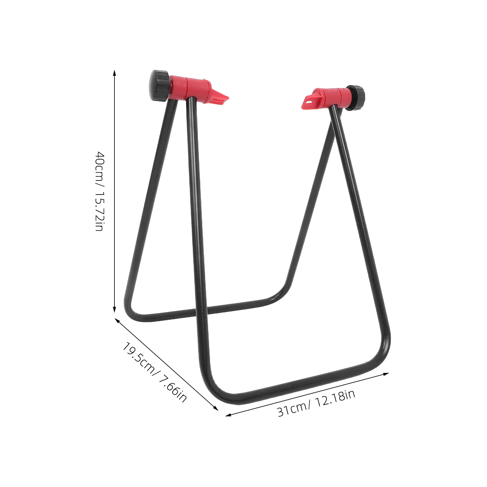 رف حامل الدراجة مصنوع من مادة حديدية متينة وقاعدة مطاطية غير قابلة للانزلاق سهلة التخزين وحمل خطاف بلاستيكي قابل للتعديل للدراجات الجبلية #5