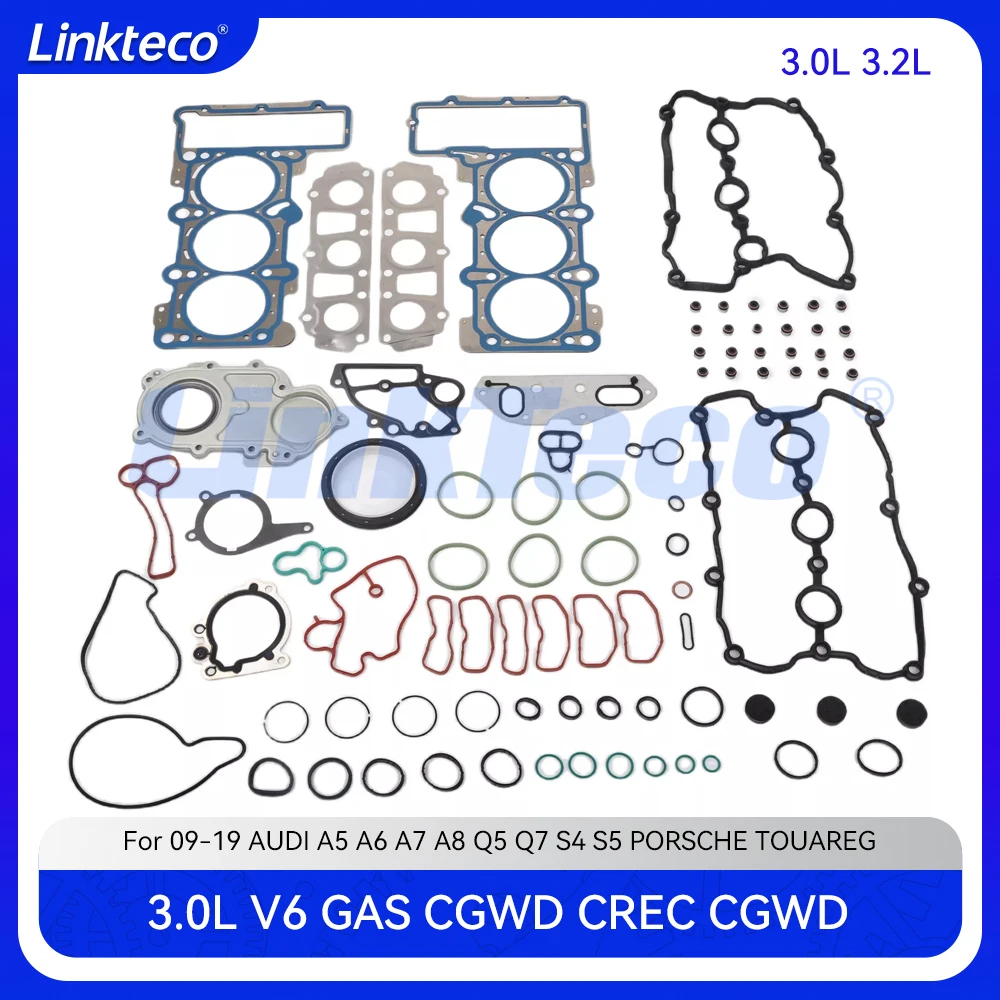 

Engine Part Cylinder Head Full Gasket Set Fit 3.0 3.2 T L TFSI V6 For 09-19 AUDI A5 A6 A7 A8 Q5 Q7 S4 S5 PORSCHE VW TOUAREG 3.0L