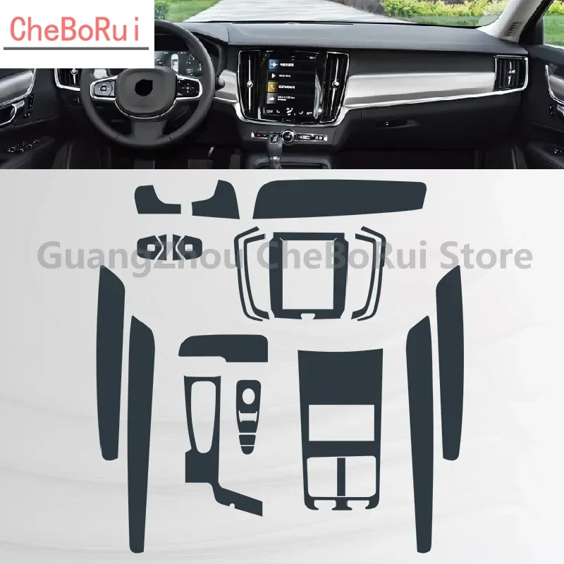 For Volvo S90 2018-2023Car interior accessories film transparent TPU-PPF console Anti-scratch resist film GPS Radio display Film