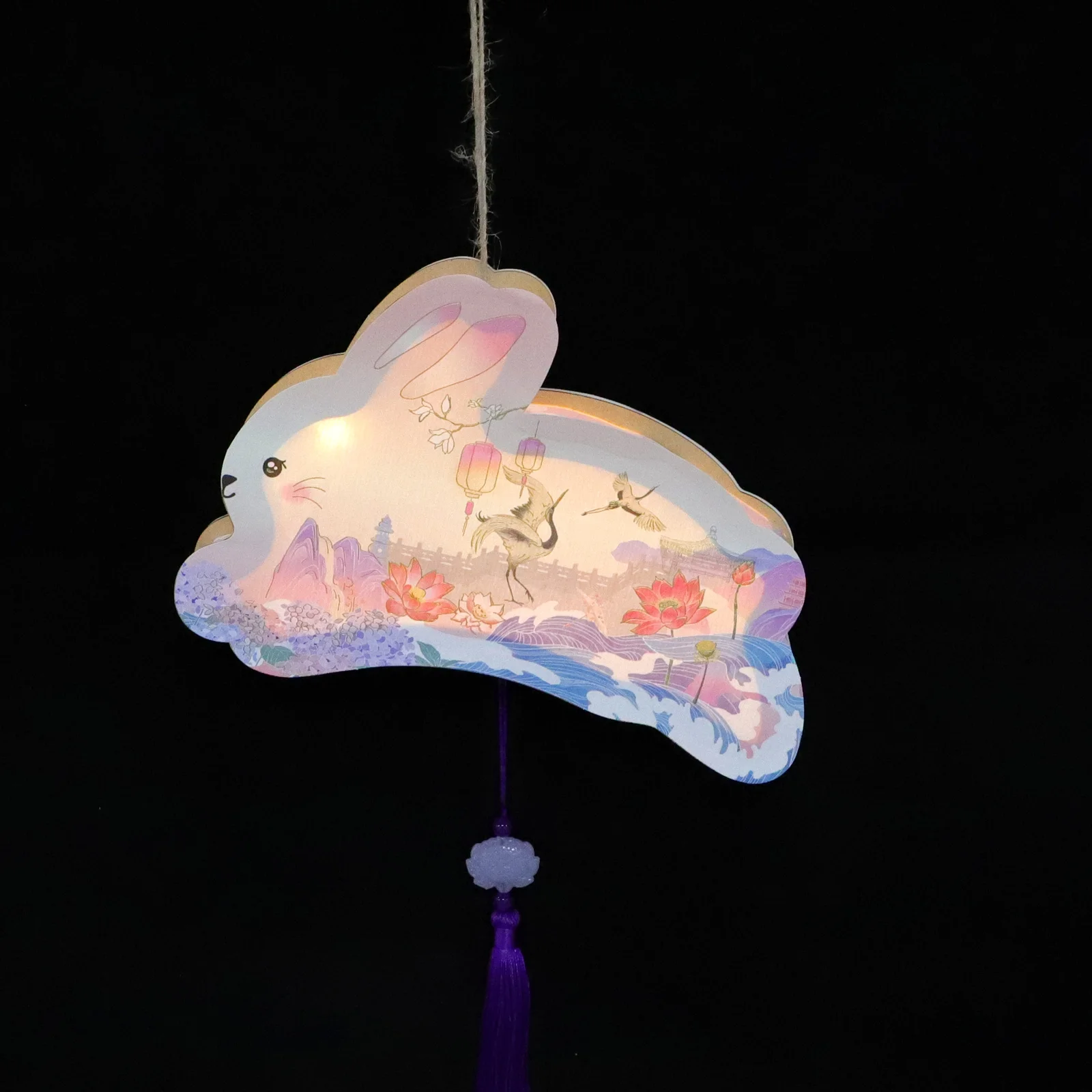 Lanterna de madeira linda estilo chinês decoração festiva lanterna luminosa brilhante para festa de ano novo