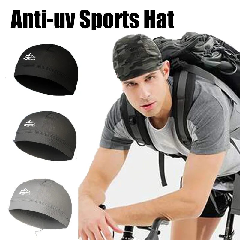 Quick Dry Anti-uv Sports Hat Cooling Skull Cap Helmet Liner Sweat Cap For Outdoor Bike Running Hat For Men Women