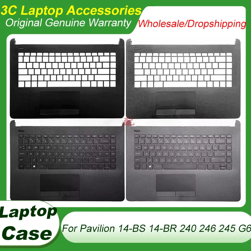 New US Keyboard For HP Pavilion 14-BS 14-BR 240 G6 246 245 G6 TPN-Q186 Laptop Palmrest Top Case with Keyboard Replacement Shell