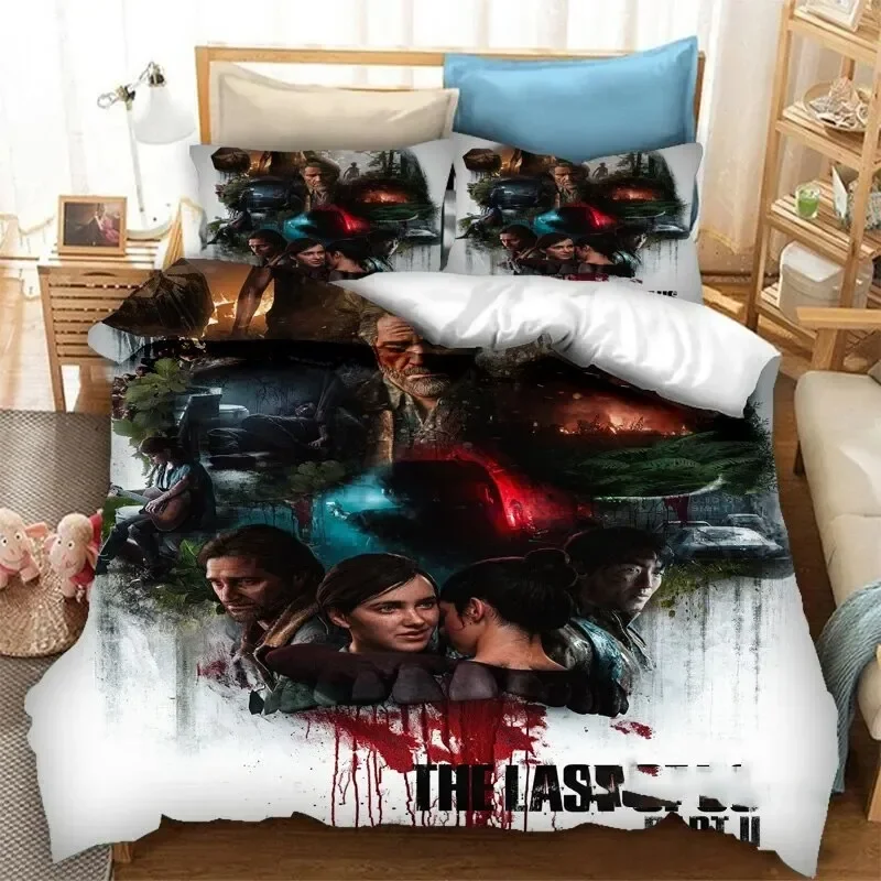 Game The Last of Us Part Bedding Set Boys Girls Twin Queen Size Duvet Cover Pillowcase Bed Kids Adult Home Textileextile