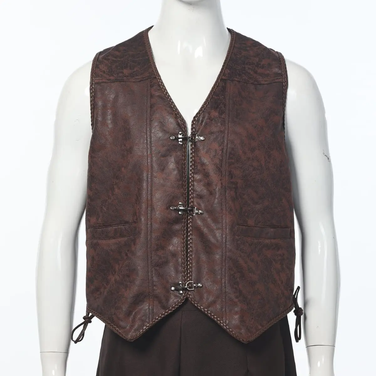 남성 르네상스 해적 조끼 중세 빈티지 민소매 양복 조끼 할로윈 바이킹 코스프레 의상