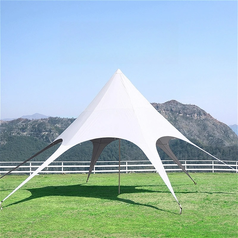 Colorful Canopy Tent Large Size Outdoor Leisure Park Sunshade Camping Party Party Base Single Peak Hexagon 10*10*4m