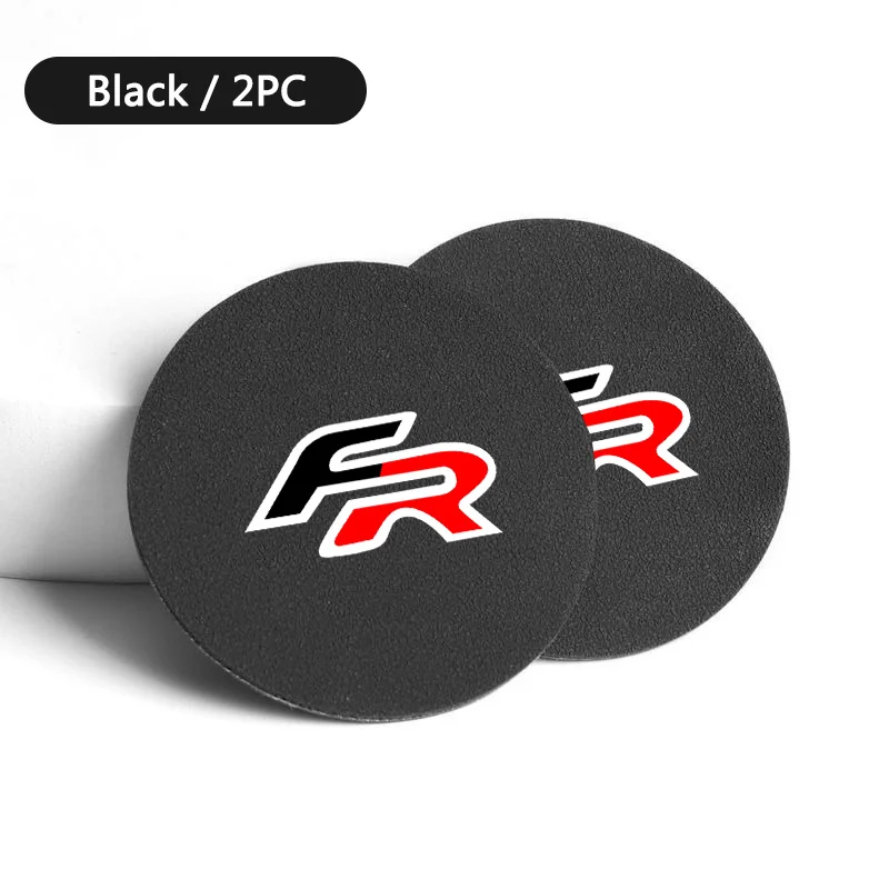 2Pcs Car Styling Coaster Water Cup Non-Slip Pad Holder Mat Anti-slip Pad For Seat FR mk3 mk2 5f leon Altea Exeo Auto Accessories