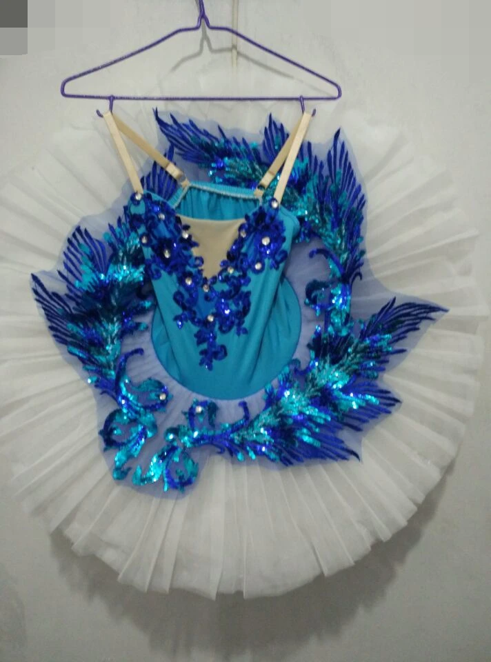 Blauwe Vogel Ballet Tutu Jurken voor Dames, Band Ballet Maillots voor Meisjes, Pannenkoek Tutu voor Ballerina