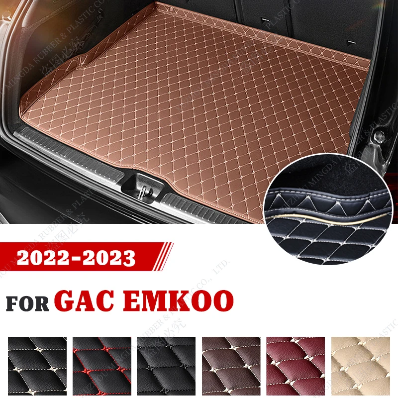 High Quality Leather Car Trunk Mat For GAC Trumpchi EMKOO 2022 2023 Custom Car Accessories Auto Interior Decoration