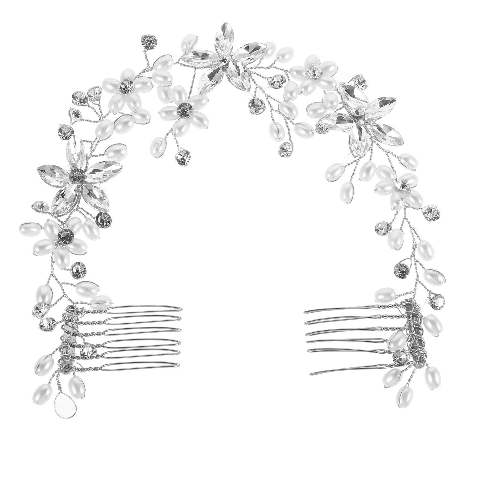 

Rhinestone Flower Bridal Headpiece Handcrafted Comb Wedding Hair Accessories Elegant Bridal Hair Accessories