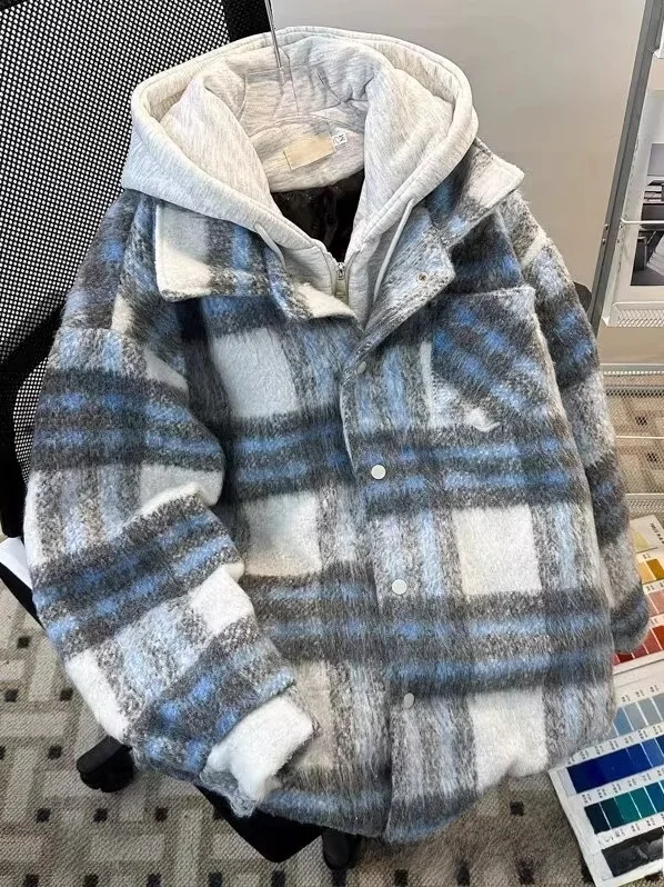 

Casual Loose Fit Men's Jaet Hip Hop Sle Street Faion Harajuku Korean Version Spring Autumn Outerwear with Hood Zipper C...