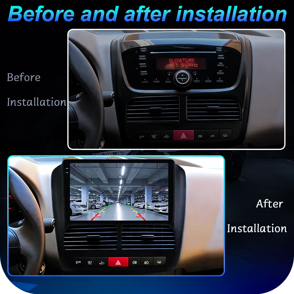 Android Auto Car Radio For FIAT DOBLO 2010-2015/COMBO 2011-2018 Carplay Stereo Multimedia Player AI Voice 5G WIFI Player Screen