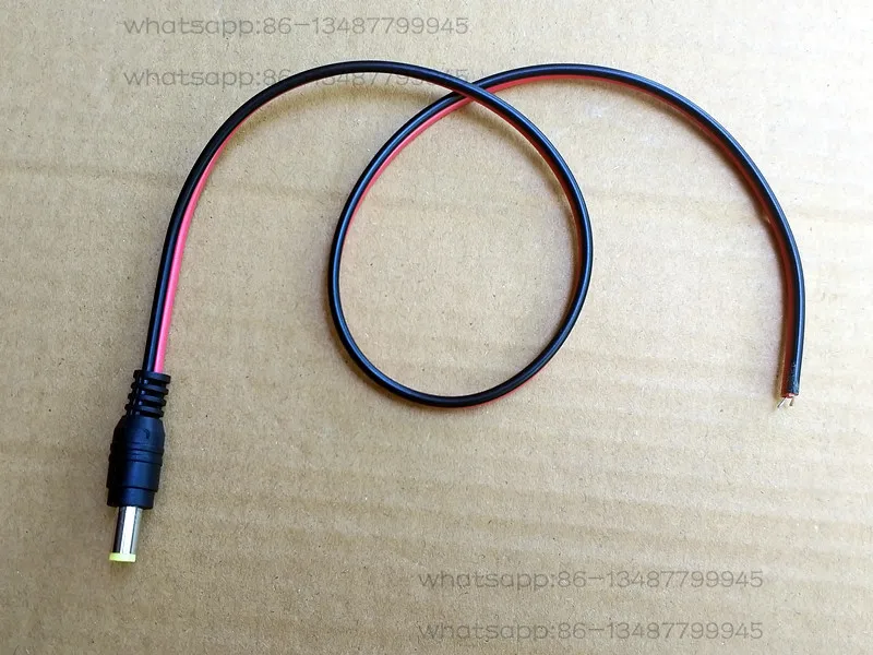 

12V Power Head Pure Copper DC Power Cord, Surveillance Camera Centralized Supply, Connector Red and Black Male