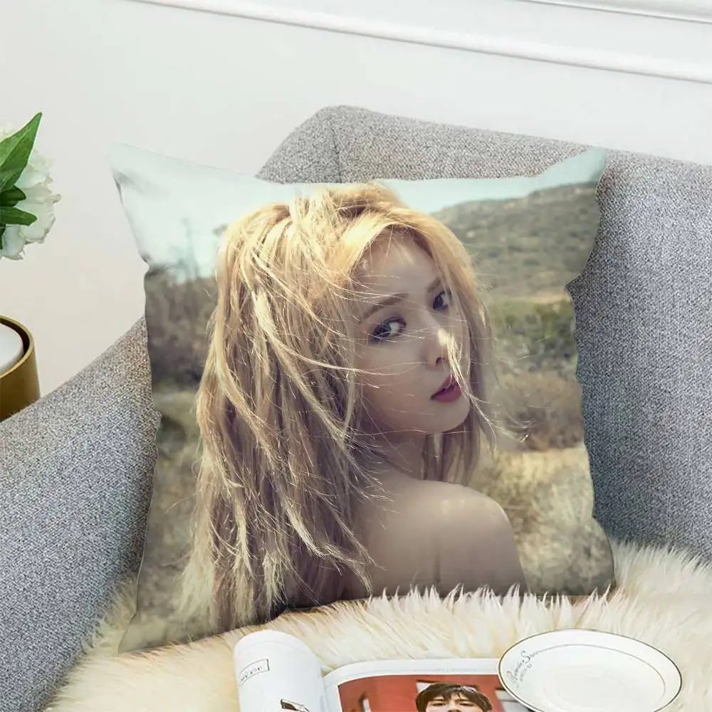 

KPOP Kim Hyun A Pillow Case Double-Sided Printing Cushion Cover 45x45 Decorative Cushions Sofa Home Decor Soft Pillowcase